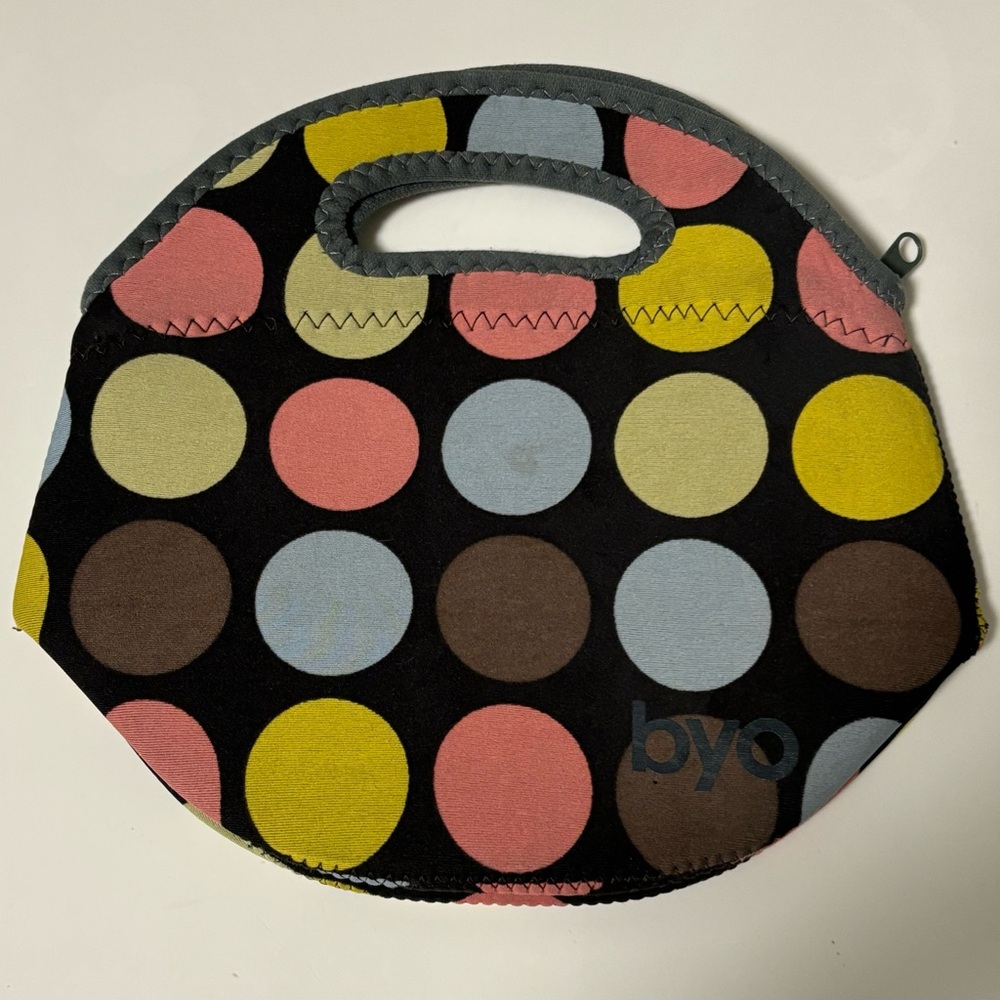 BYO Neoprene Zippered Lunch Bag Insulated 10” ~In very clean preloved condition